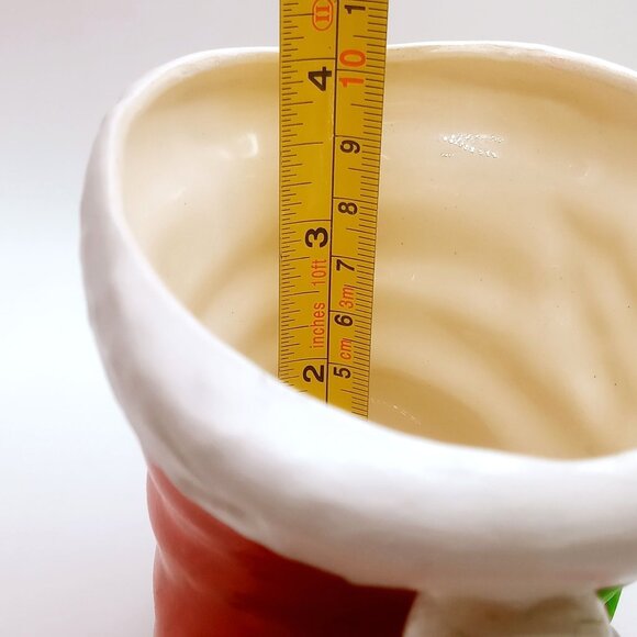 Vintage 1976 Christmas Santa Boot Planter Ceramic Hand Painted Decorative Shoe - Picture 12 of 12